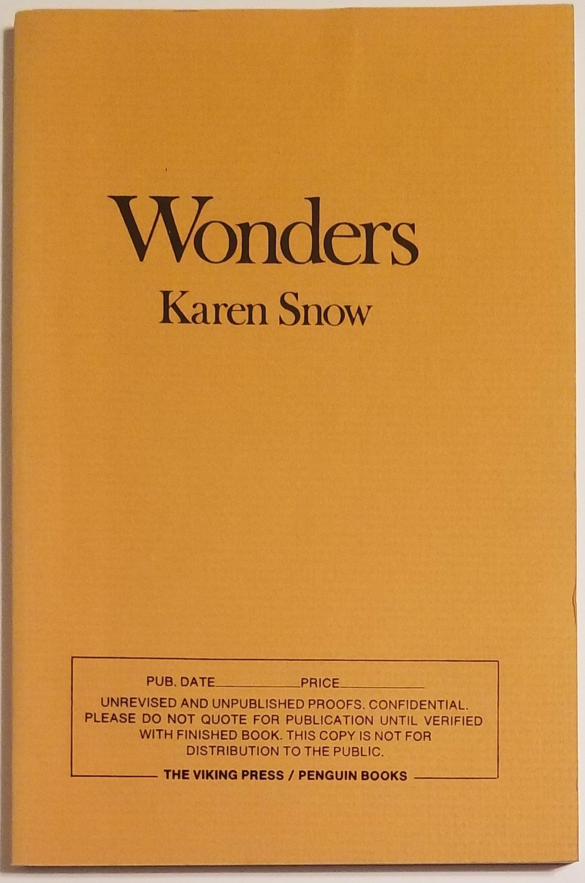 Wonders (Paperback)
