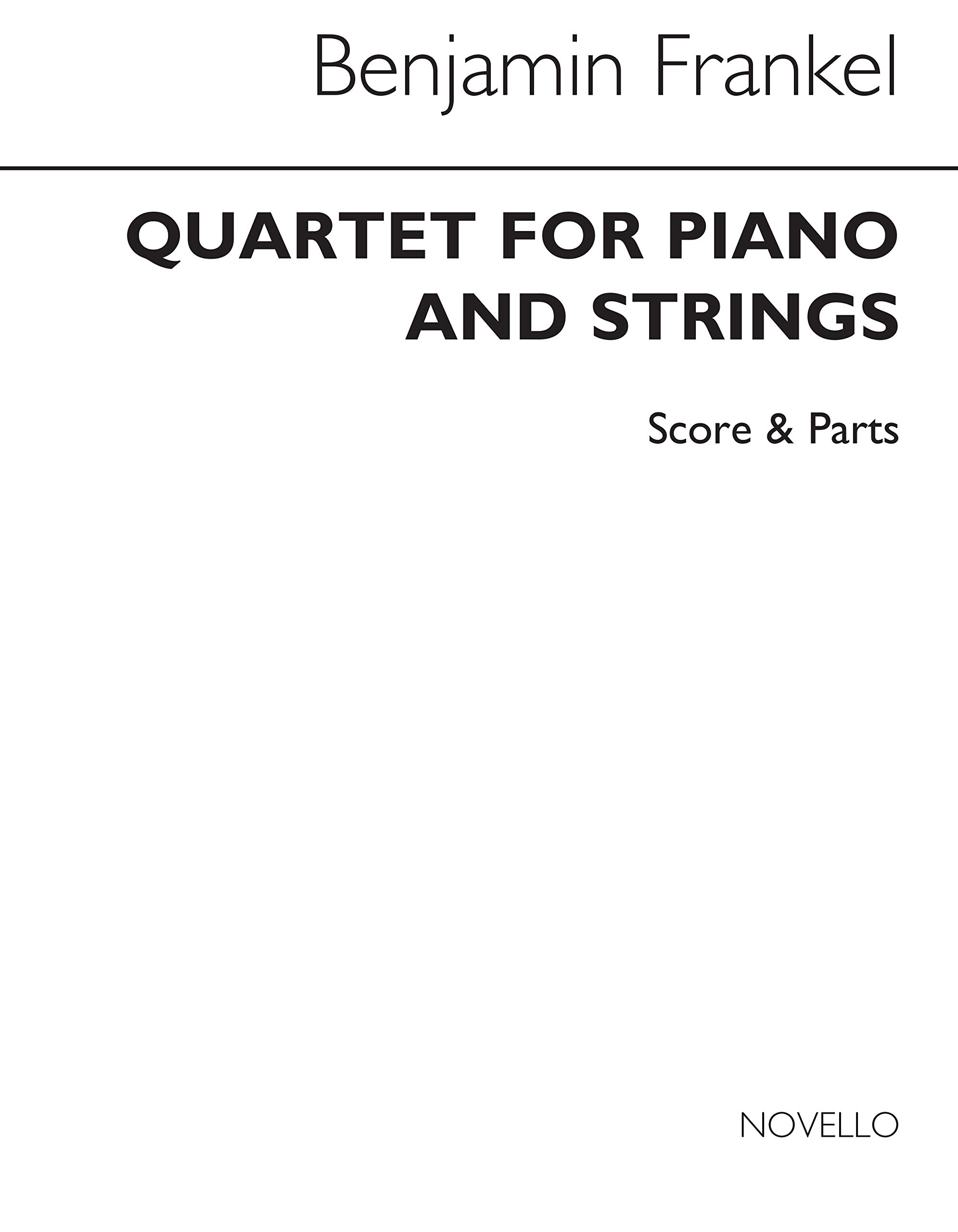 BENJAMIN FRANKEL: PIANO QUARTET OP.26 (Paperback)