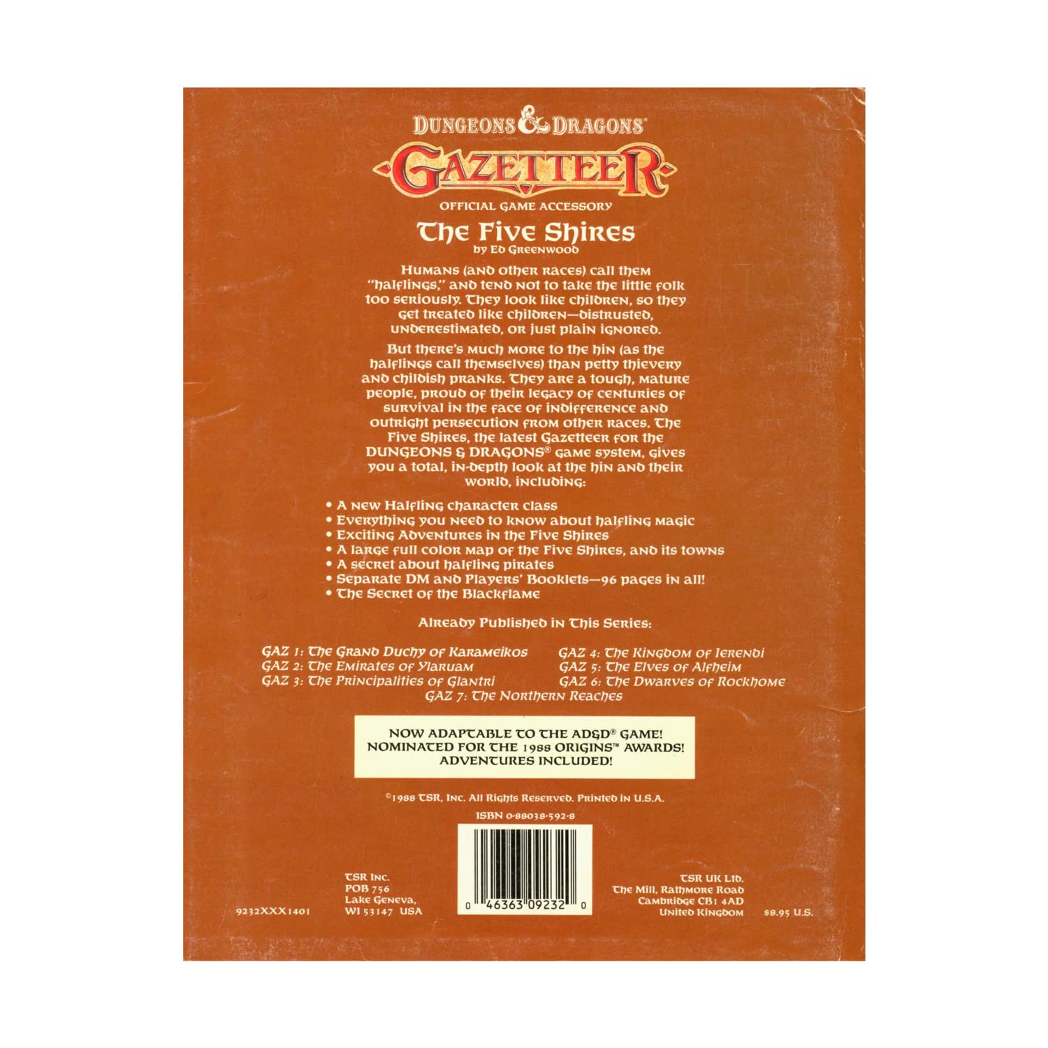 Five Shires (Dungeons & Dragons Gazetteer GAZ8)