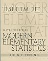 Modern Elementary Statistics: Test Item File