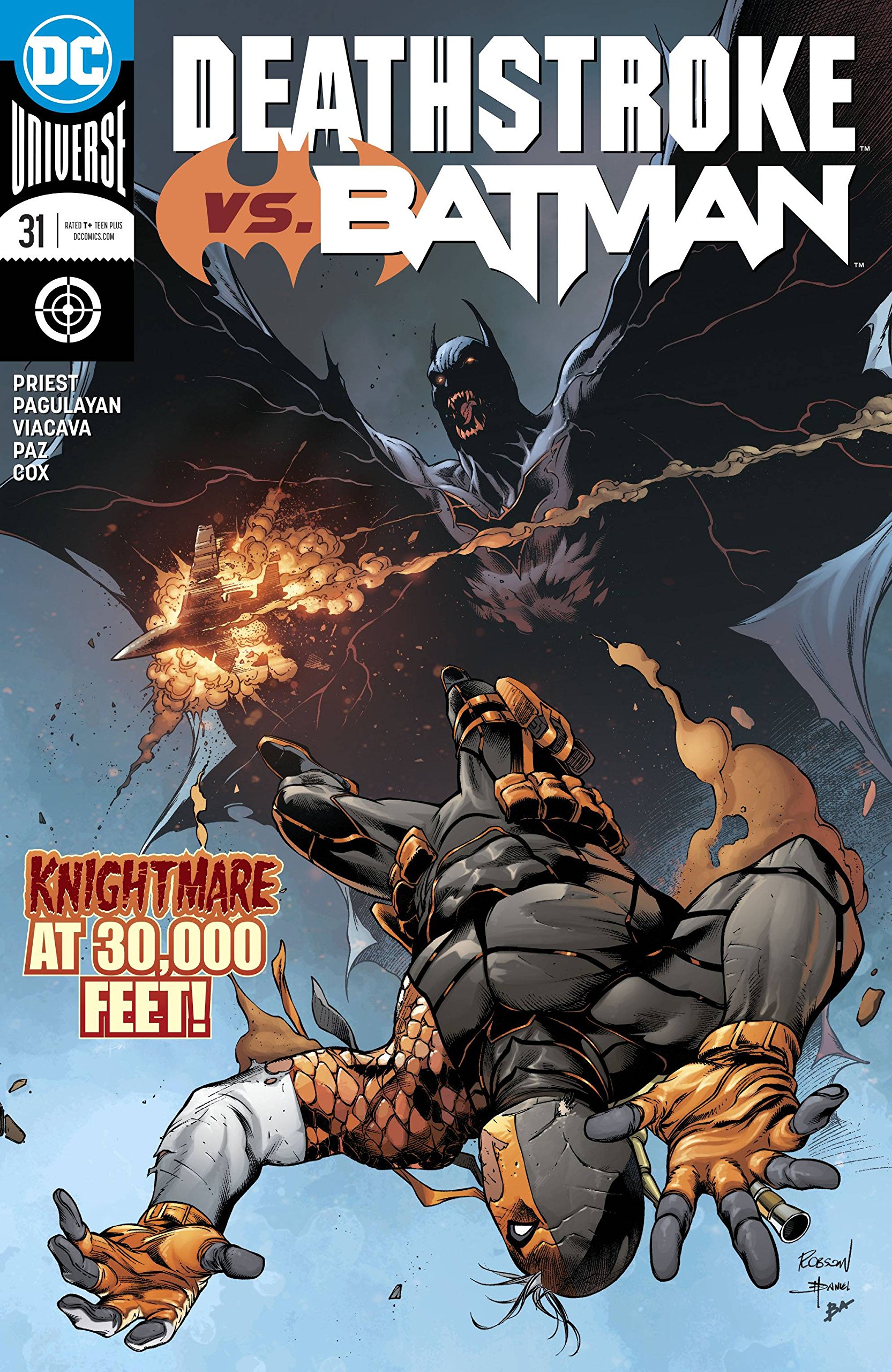 Deathstroke (2016-2020), #31, July 2018: Deathstroke vs Batman, Part 2