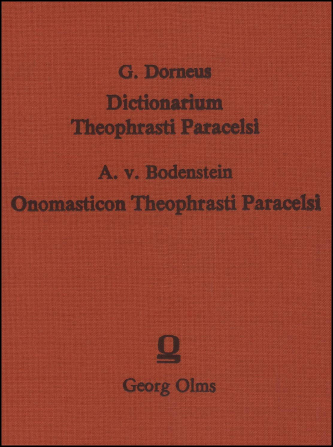 Dictionarium Theopharasti Paracelsi (Hardcover)