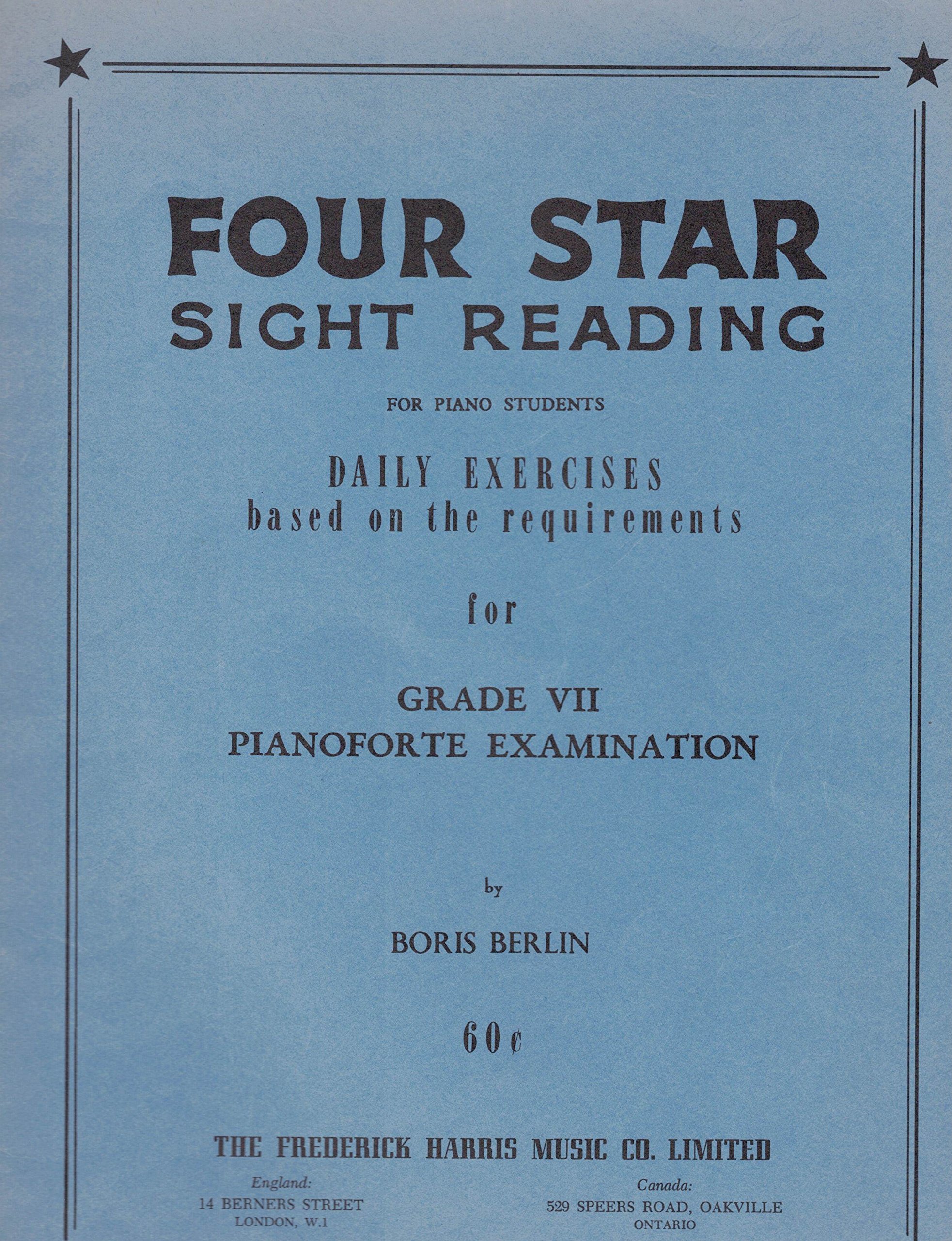Four Star Sight Reading for Piano Students. Daily Exercises . Grade VII (Staple Bound)