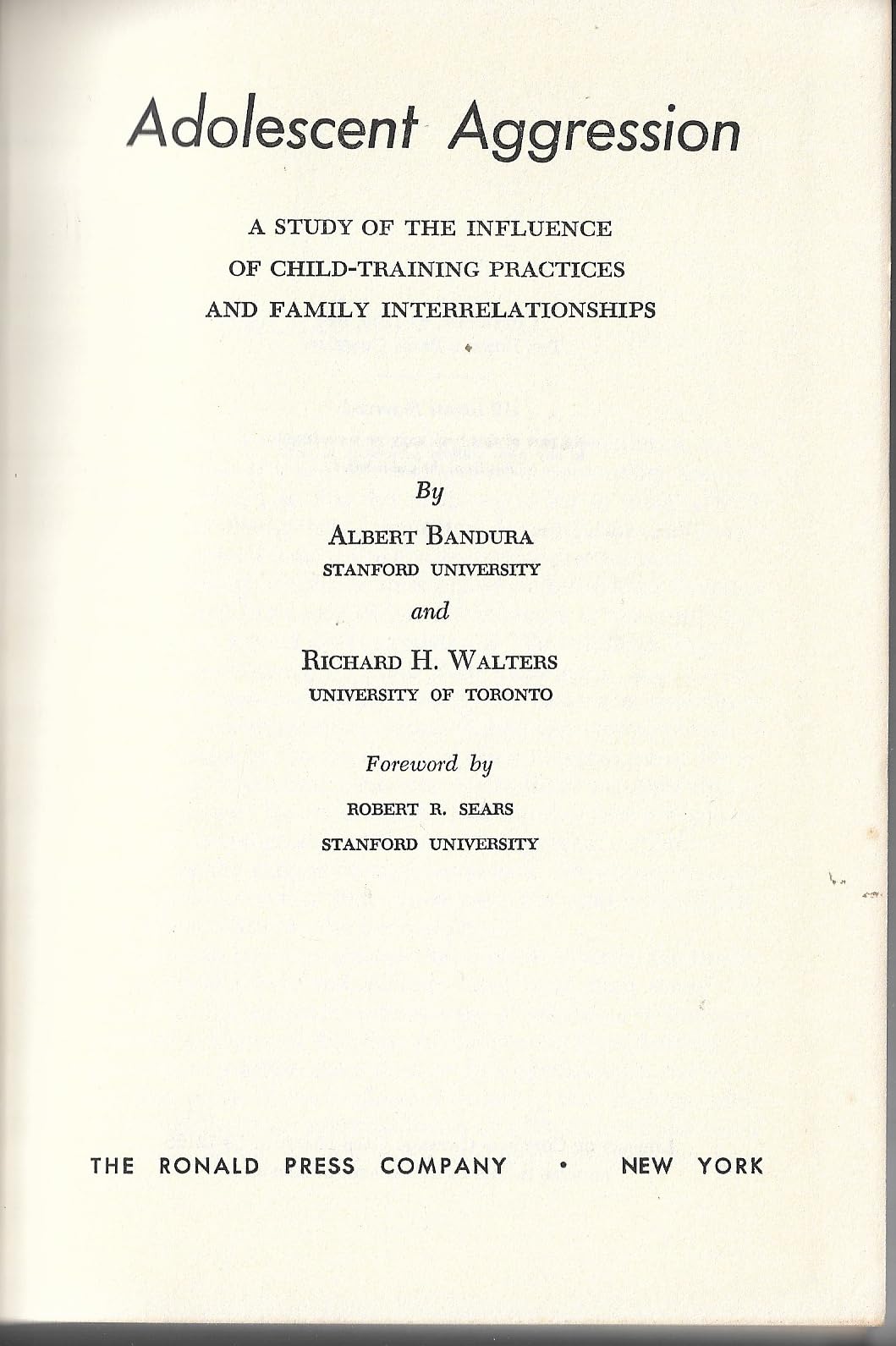 Adolescent Aggression (Hardcover)