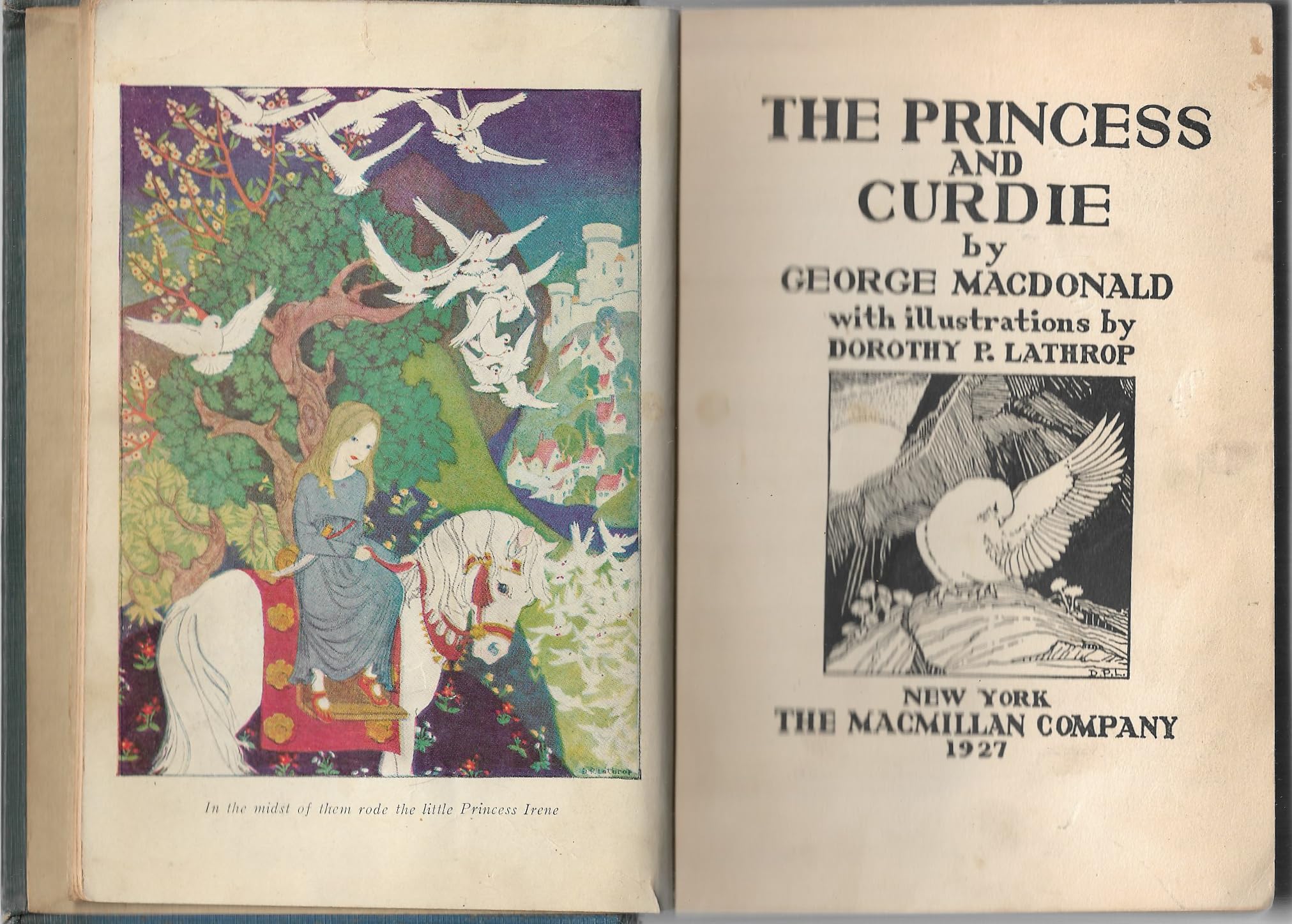 The Princess and Curdie Dorothy Lathrop Color Plate & B/W Hardcover
