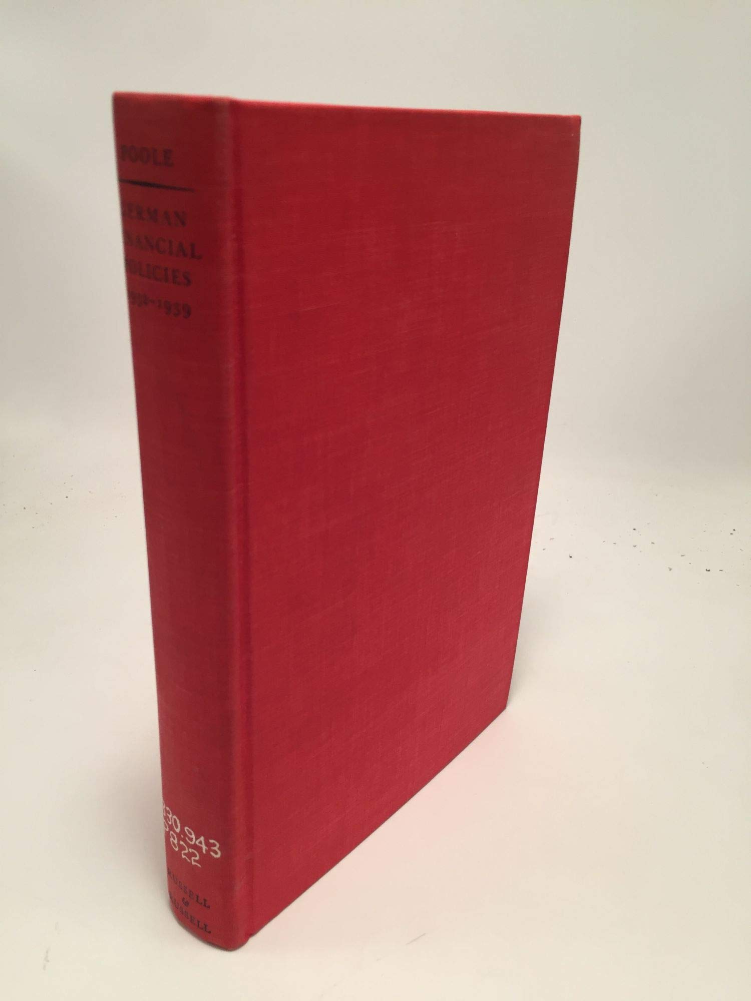 German Financial Policies, 1932-1939 (Hardcover)