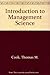 Introduction to Management Science by Thomas M. Cook (1993-01-03)