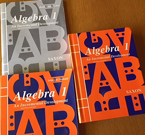 ALGEBRA 1 SAXON SET! Includes; Student Book, Solutions Manual, & Home Study Packet - all 2nd edition (Saxon Math)