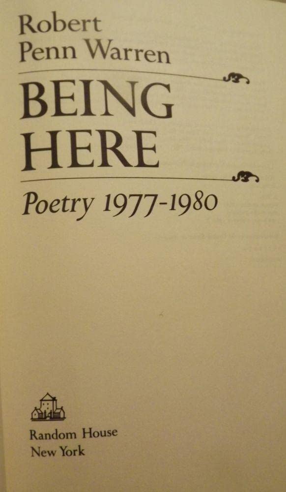 Being Here [Hardcover] WARREN, ROBERT PENN