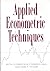 Applied Econometric Techniques by Keith Cuthbertson (1990-03-15)