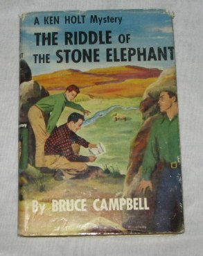 KEN HOLT MYSTERY THE RIDDLE OF THE STONE ELEPHANT D/J vintage