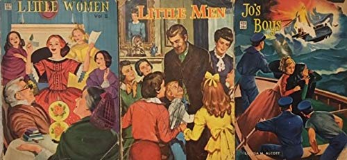 Louisa May Alcott - 3 Book Set - Little Women Vol. II - Little Men - Jo's Boys - Saalfield Publishing