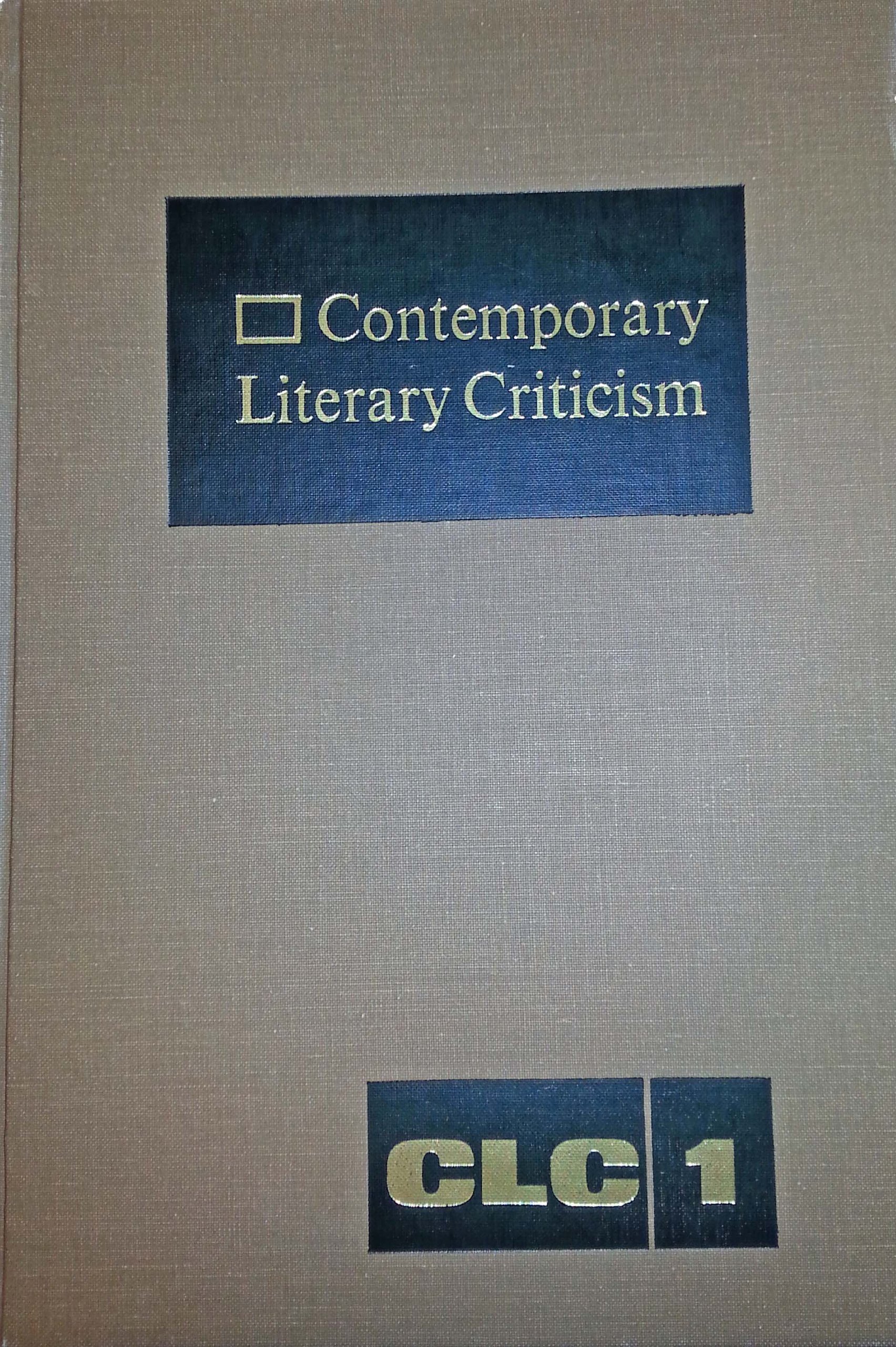 Contemporary Literary Criticism, Volume 1 (Paperback)