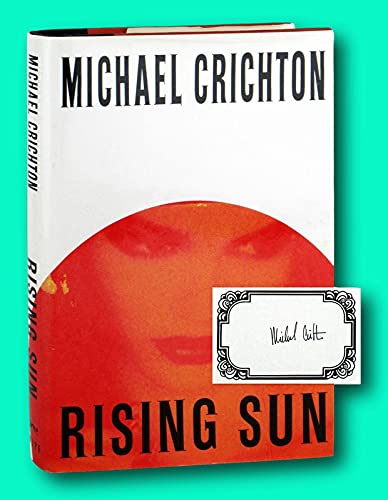 Vtg Michael Crichton / Rising Sun / Signed Bookplate / First Edition, 1992 [Hardcover] Michael Crichton