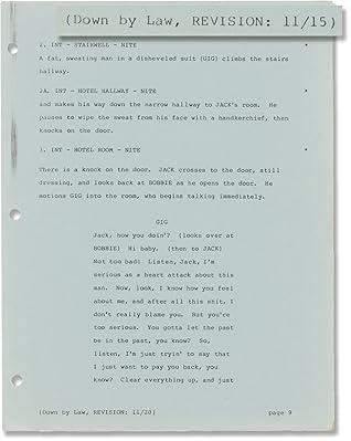 Down by Law (Original screenplay for the 1987 film)