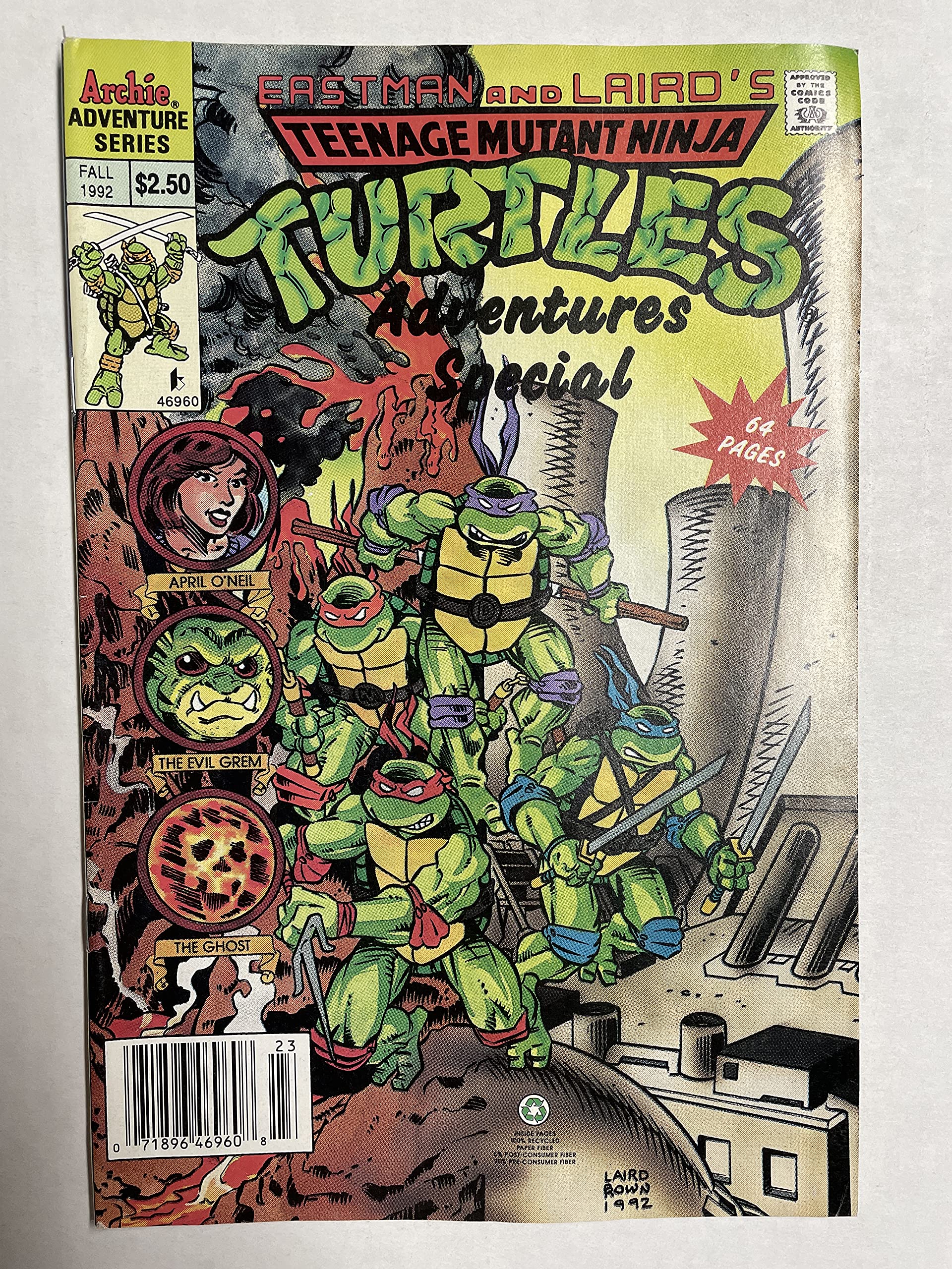 Teenage Mutant Ninja Turtles Adventures Special #2 Fall 1992 (Archie Comics)