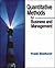 Quantitative Methods for Business Management by Frank Dewhurst (2002-06-01)