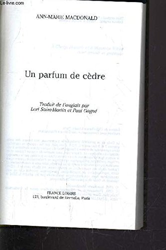 Un parfum de cèdre