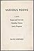 Various Poems: 3 Groups--So...