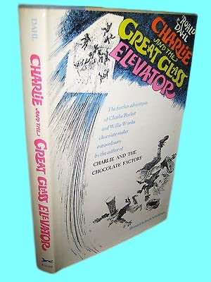 Rare Antique Charlie and Great Glass Elevator Roald Dahl Novel 1st Edition 3rd Printing Film [Hardcover] Roald Dahl