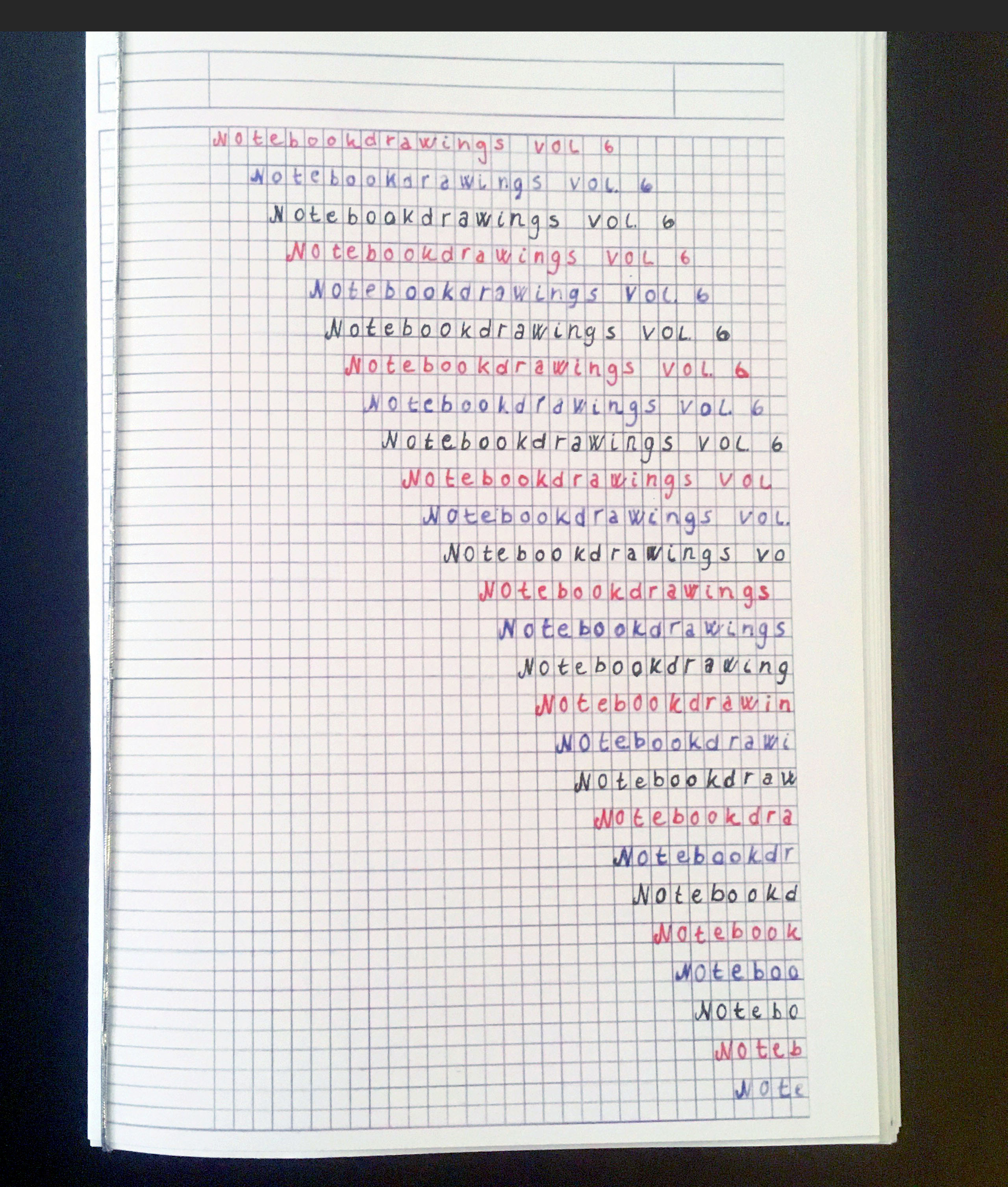 Notebookdrawings vol. 6 (Paperback)