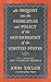 An Inquiry into the Principles and Policy of the Government of the United States by John Taylor (2013-07-30)