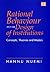 Rational Behaviour and the Design of Institutions: Concepts, Theories and Models by Hannu Nurmi (1998-06-25)