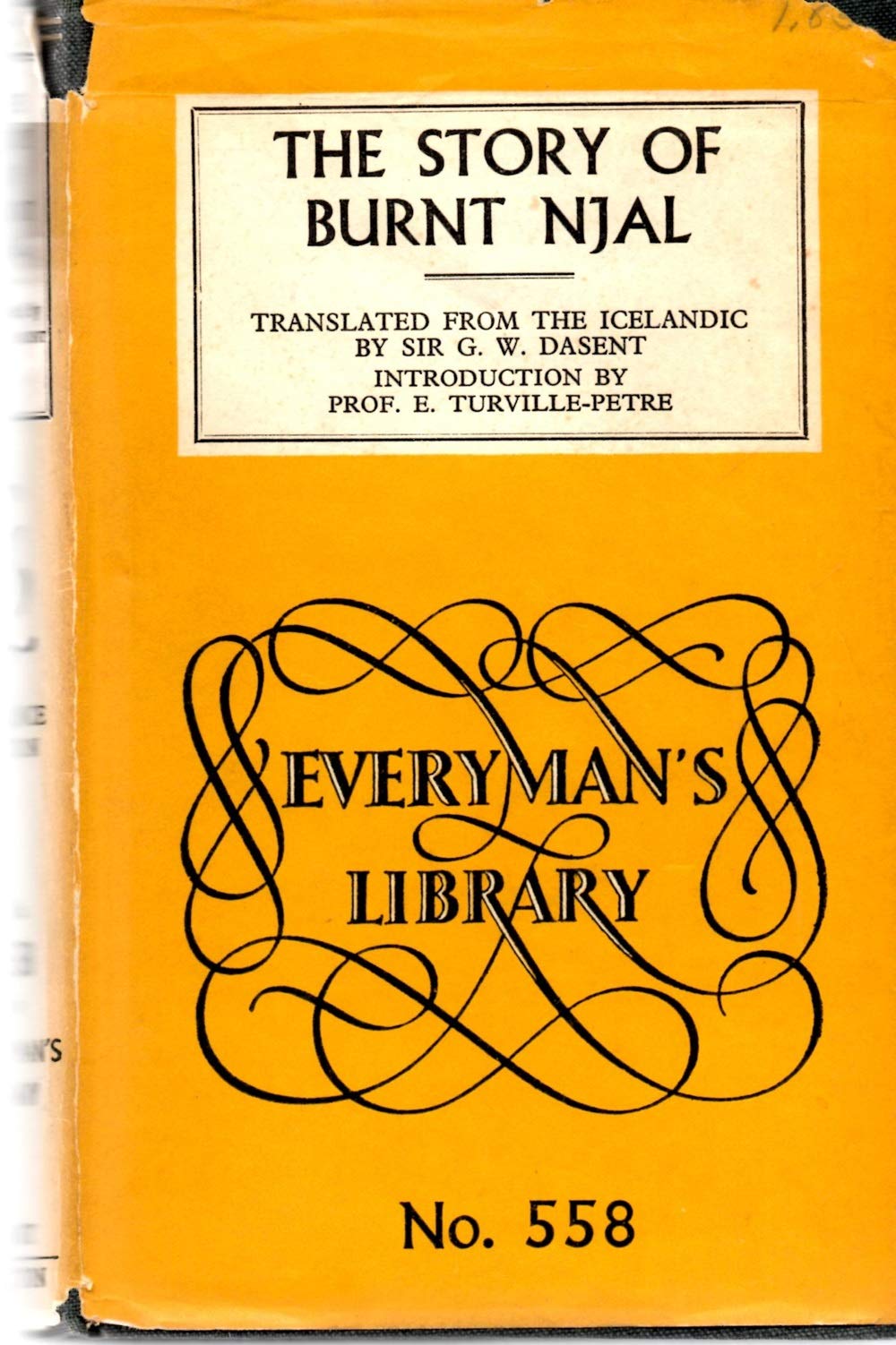 Story of Burnt Njal Everyman's Library No. 558
