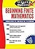 SCHAUMS BEGINNING FINITE MATHEMATICS by LIPSCHUTZ