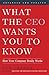 What the CEO Wants You To K...