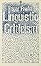 Linguistic Criticism (Opus Books) [4/10/1986] Roger Fowler