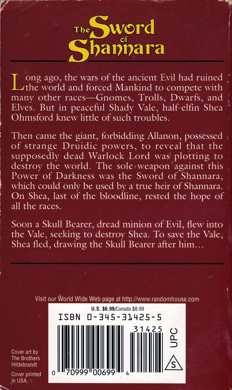 The Sword of Shannara 20th Anniversary Edition