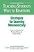 Teaching Students Ways to Remember: Strategies for Learning Mnemonically (Series on Cognitive Strategy Instruction) (Cognitive Strategy Training Series) by Margo Mastropieri (1991-06-01)