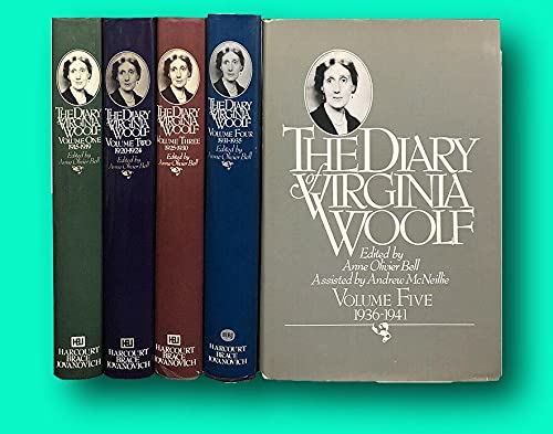 Rare The Diary of Virginia Woolf 5 Vol Set / 1st Edition 1977 [Hardcover] Woolf, Virginia