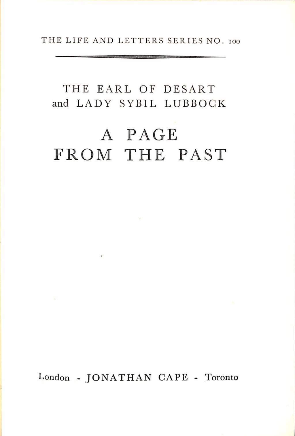 A Page from the Past (Hardcover)