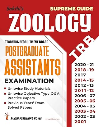 TRB PG ZOOLOGY PREVIOUS YEAR EXAM PAPERS & UNITWISE STUDY MATERIALS AND OBJECTIVE TYPE Q&A (E)