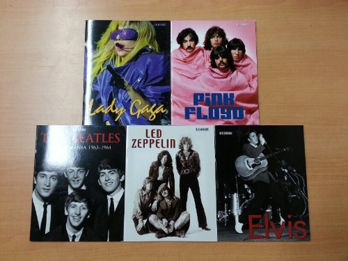 5 Music Biographies - Elvis, Pink Floyd, Led Zeppelin, The Beatles, Lady Gaga (Paperback)