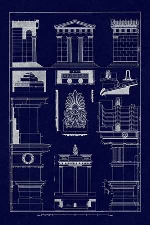 ArtExpert Temple of Diana, Monument of Thrasyllus (Blueprint) by J. Buhlmann -