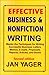 Effective Business & Nonfiction Writing by Jan Yager (2001-01-01)