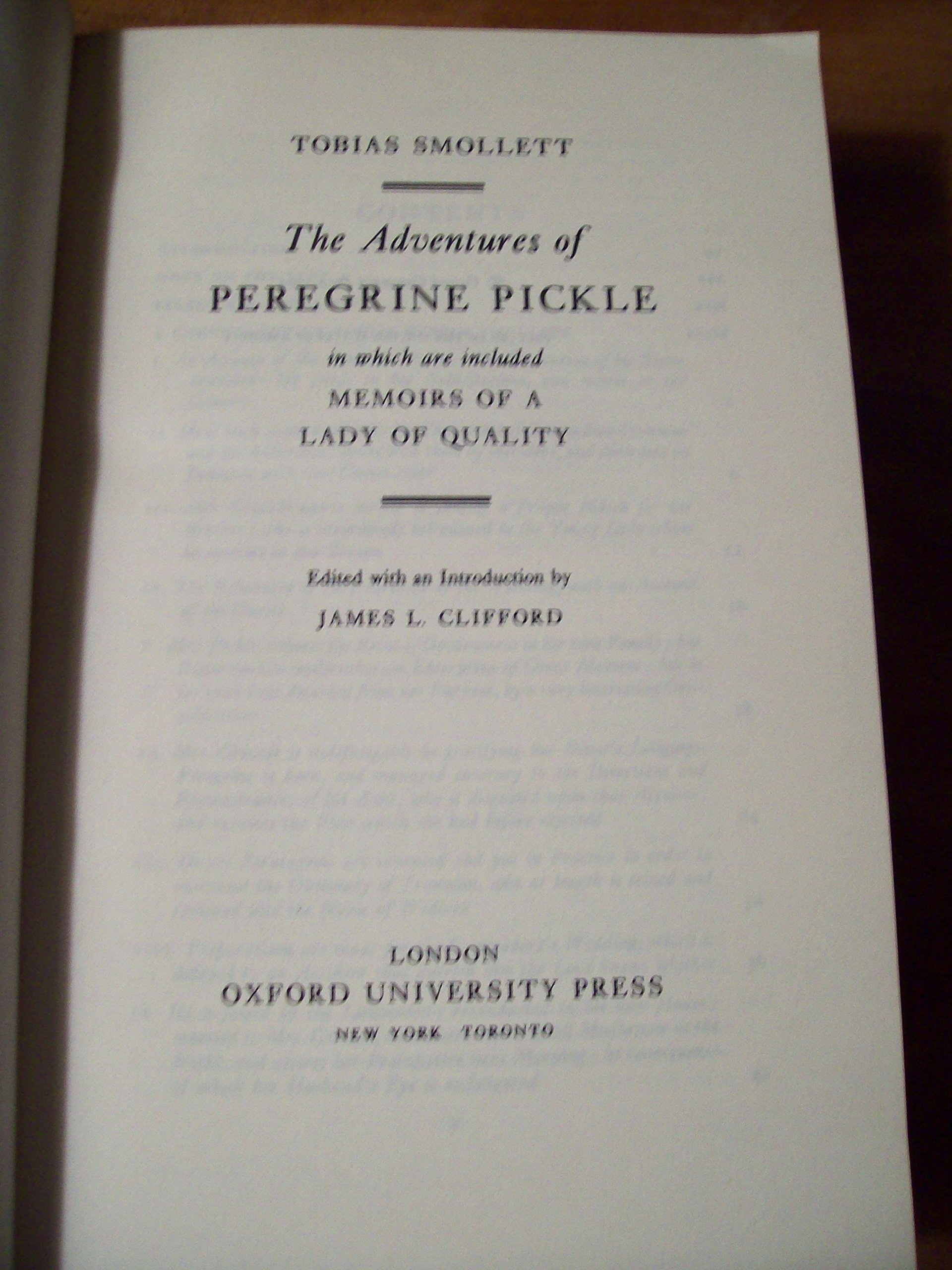 The Adventures of Peregrine Pickle