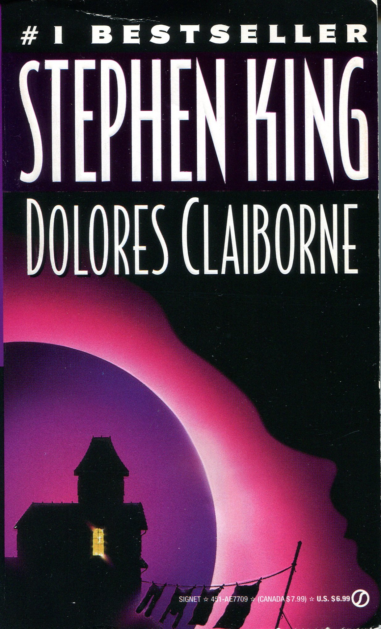 Dolores Claiborne. First, Signet printing December 1993.