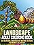 Landscape Adult Coloring Book - Stress and Anxiety Relief by Feline Puzzles Press
