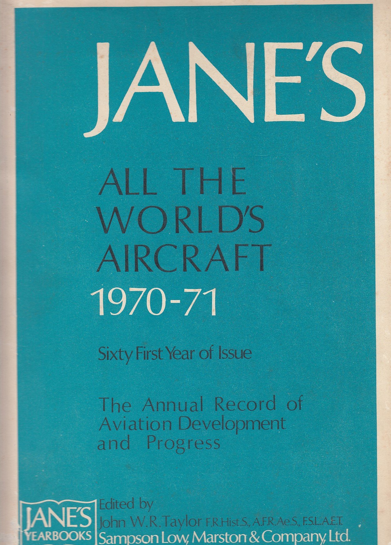 Jane's All the World's Aircraft 1970/71 (Hardcover)