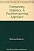 Elementary Statistics: A Problem-solving Approach (The Dorsey series in psychology) by Comrey Andrew L. (1975-12-01) Hardcover