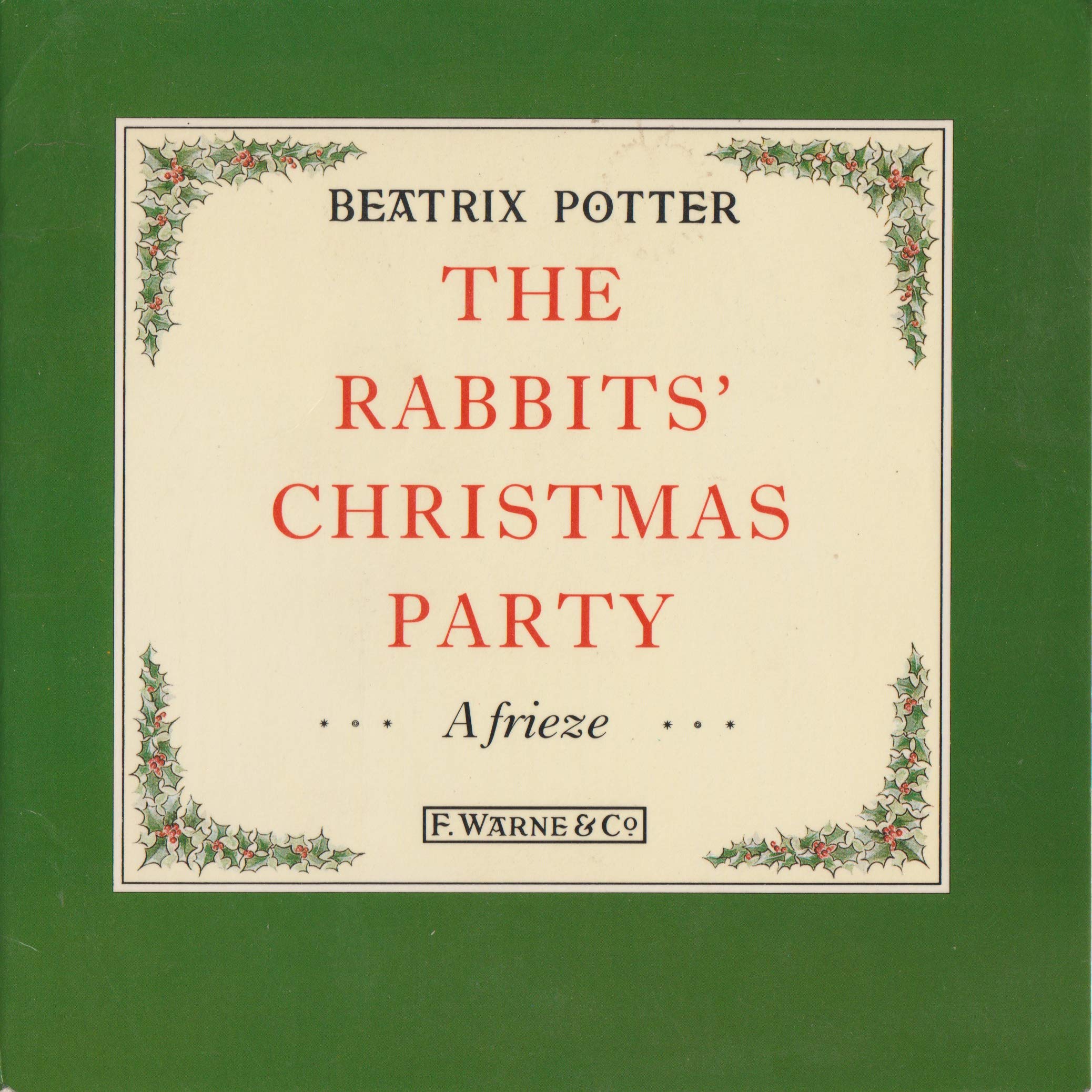 The Rabbits' Christmas Party Frieze (Paperback)