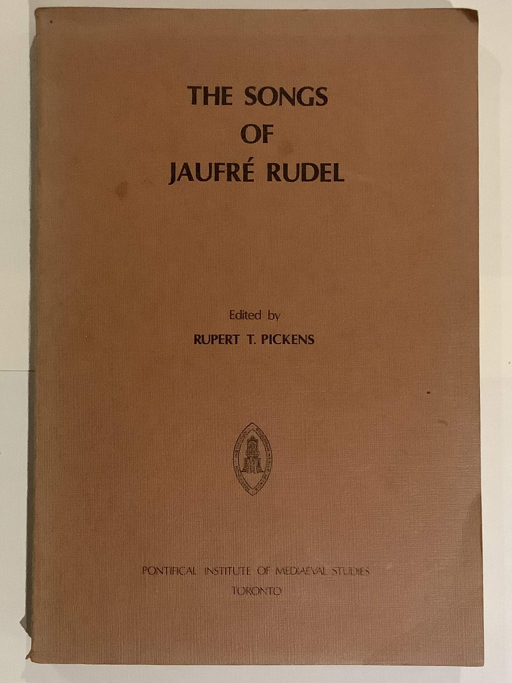 Songs (Studies and Texts of the Pontifical Institute, 41)