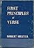 First principles of verse