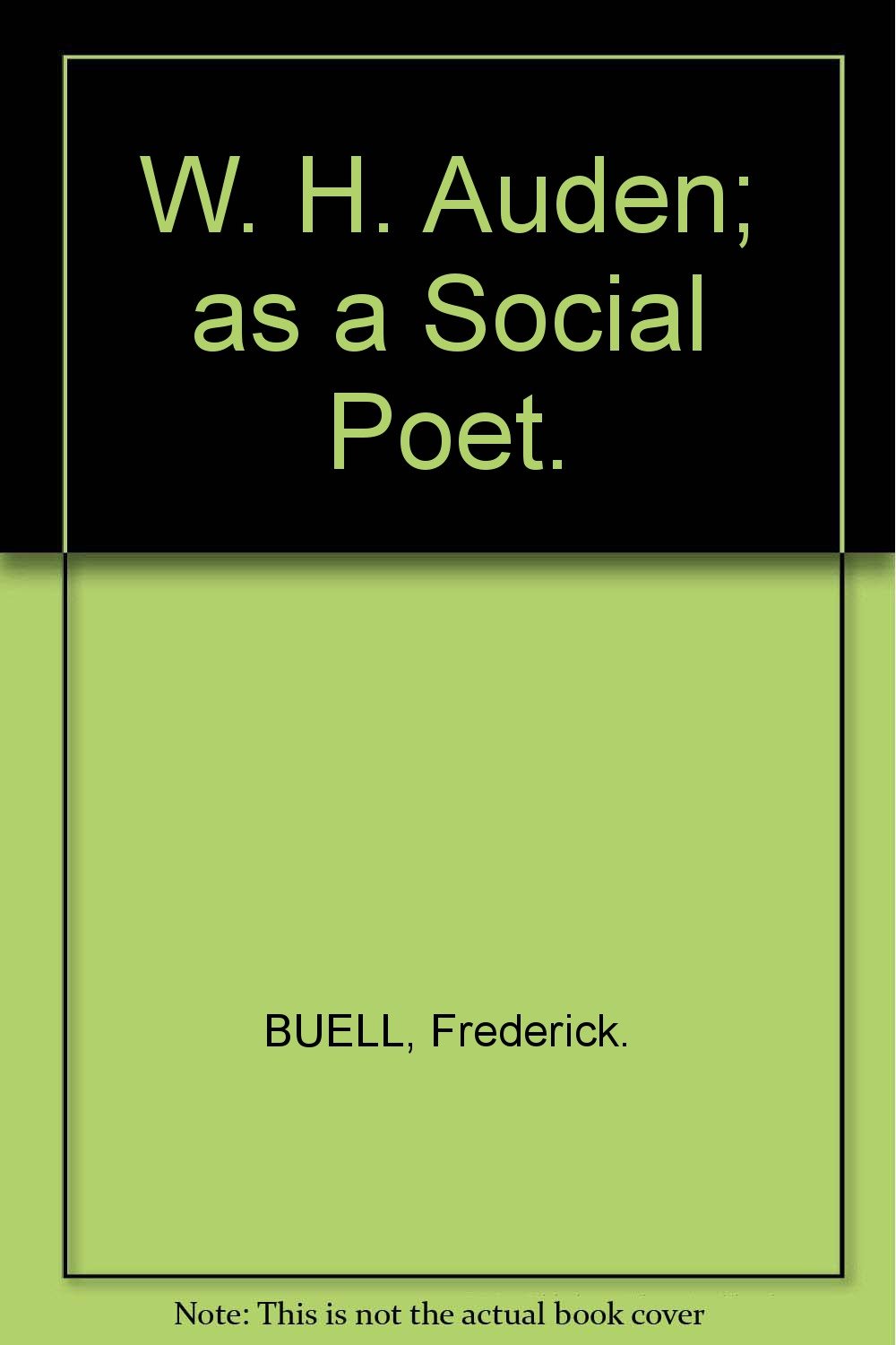 W. H. Auden as a social poet (Hardcover)