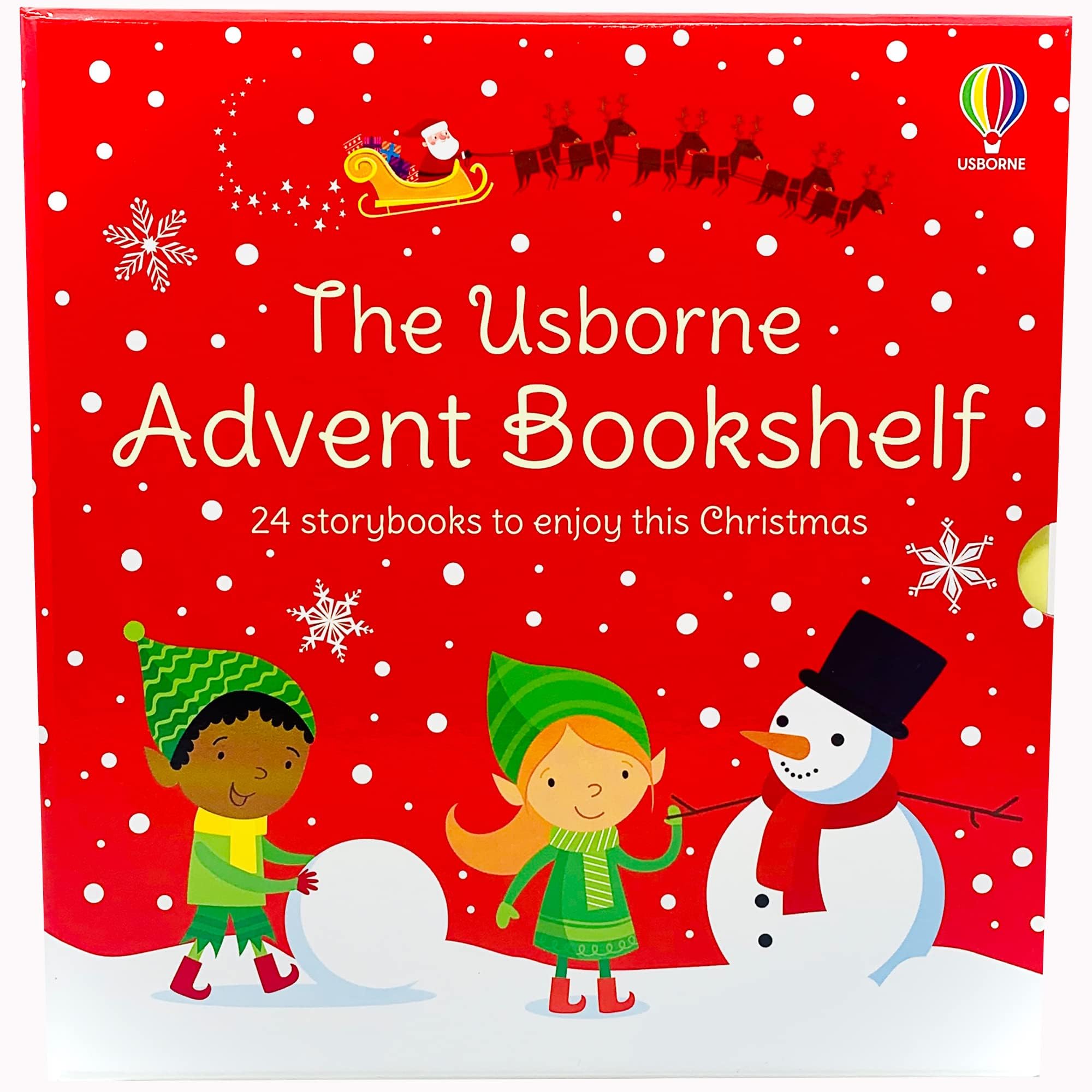 The Usborne Advent Bookshelf 24 Storybooks Christmas Collection Box Set (Paperback)
