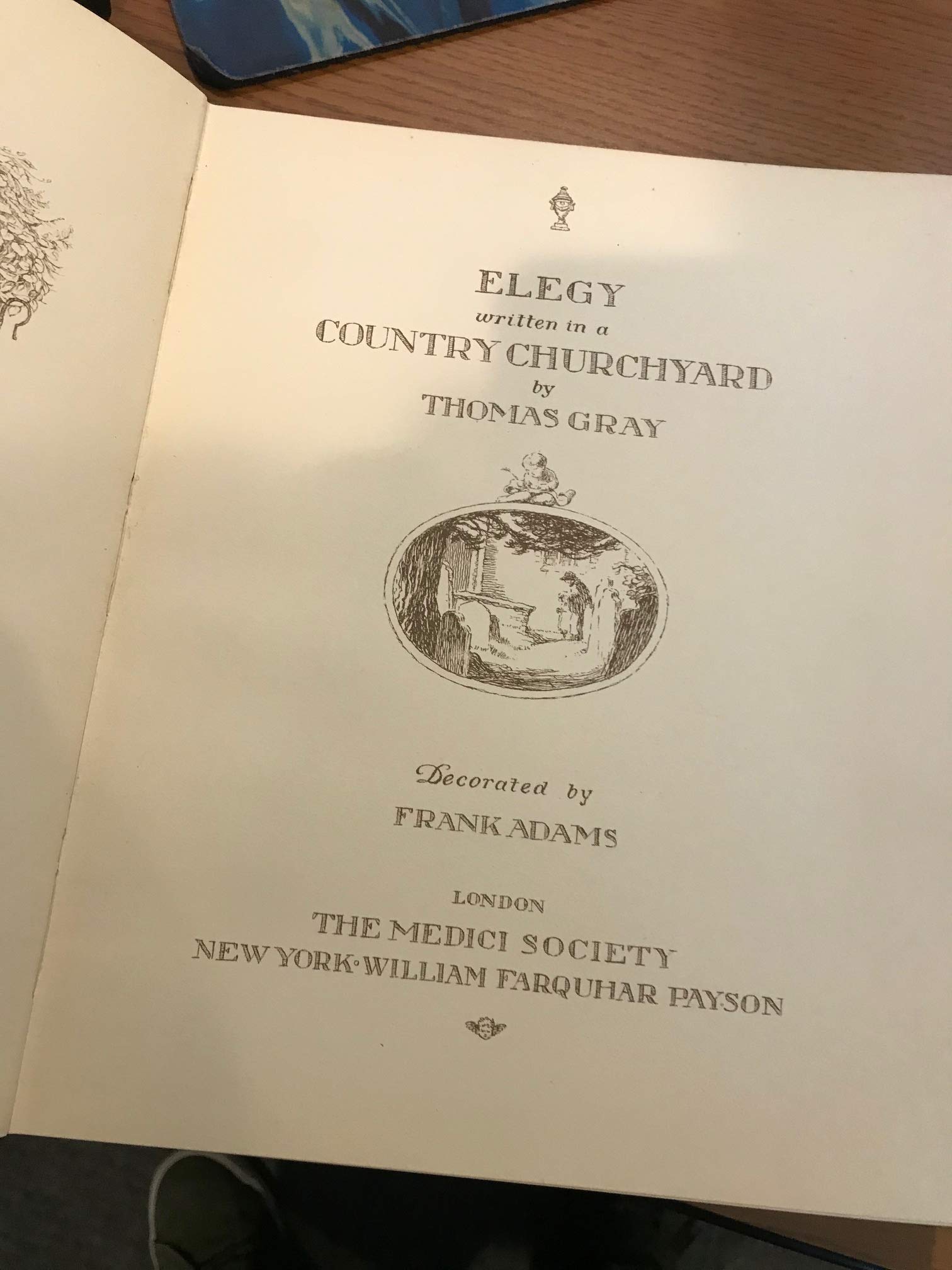 Elegy written in a Country Churchyard, decorated by Frank Adams